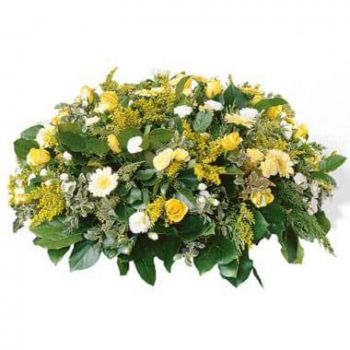 Nantes-virágok- Teltség kerek gyászkompozíció Virág Szállítás
