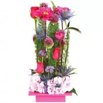 אברג'מנט-לה-פטיט פרחים- סידור פרחים תיאטרלי פרח משלוח