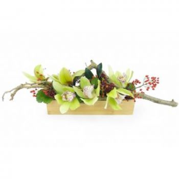 נומיה פרחים- הרכב פרחים ירוקים של דטרויט פרח משלוח