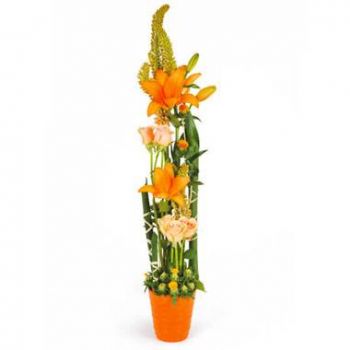 приятен онлайн магазин за цветя - Уникална височинна композиция Букет
