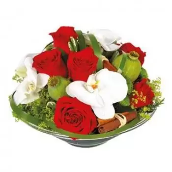 Aghione bloemen bloemist- Rose Pearl Bloemstuk Bloem Levering