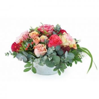 fleuriste fleurs de Paris- Composition florale ronde de rose Caracas Fleur Livraison