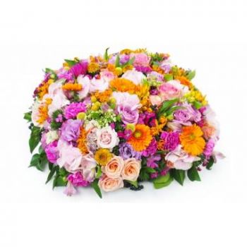 Le Tampon online bloemist - Phidias kleurrijk rouwkussen Boeket