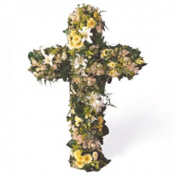 Bordeaux Online kvetinárstvo - Univerzálny smútočný kvetinový kríž Kytica