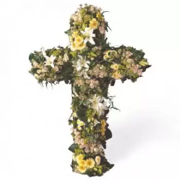 Bordeaux flori- Cruce Universală Cu Flori De Doliu