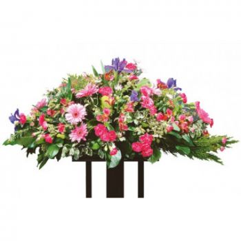 Burdeos Floristeria online - Solsticio de flores de luto Ramo de flores