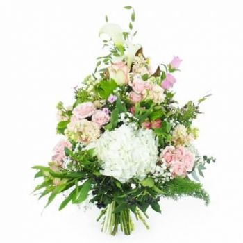 Aisonville-et-Bernoville bunga- Kalungan bunga buatan tangan Aurore Bunga Penghantaran