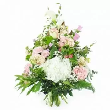 بائع زهور باريس- اكليلا من الزهور المصنوعة يدويا من Aurore زهرة التسليم