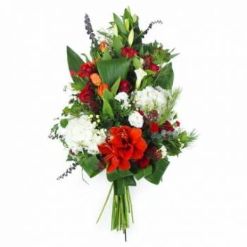Guadeloupe flowers  -  Wreath of Hestia stitched flowers Delivery