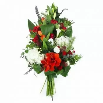 Lyon online Blomsterhandler - Krans af Hestia syede blomster Buket