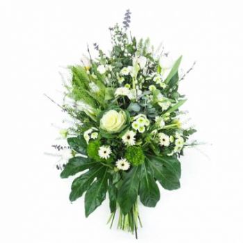 Réunion Fleuriste en ligne - Gerbe de fleurs piquées Luna Bouquet