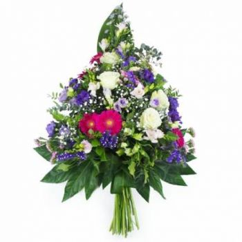 Le Tampon Fleuriste en ligne - Gerbe de fleurs piquées Thémis Bouquet