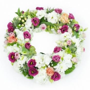 Ouégoa Ouégoa online bloemist - Klein kroontje van gestikte bloemen Diane Boeket