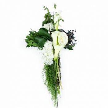 Sainte-Marie Fleuriste en ligne - Petite croix de fleurs piquées Mercure Bouquet