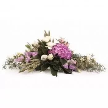 בורדו פרחים- מחבט אבל סגול ולבן חיבה פרח משלוח